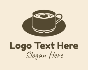 Mug - Brown Heart Coffee Froth logo design