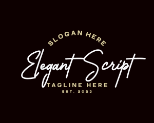 Elegant Script Brand logo design