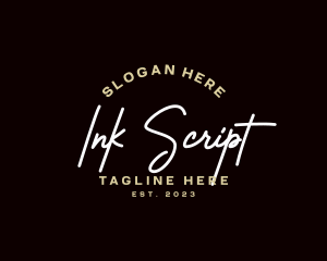 Elegant Script Brand logo design