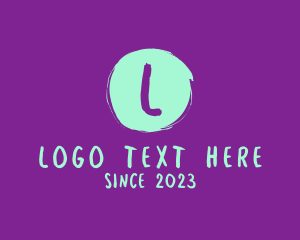 Teal - Brush Stroke Circle Cosmetics logo design