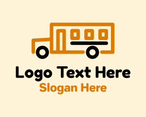 Airport Transfer - School Bus Transport logo design
