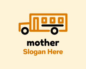 Toy Train - School Bus Transport logo design