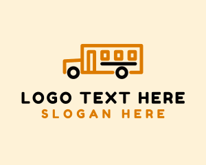 School - School Bus Transport logo design