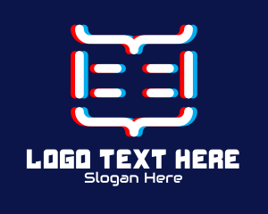 Programmer - Glitchy Book Ebook logo design