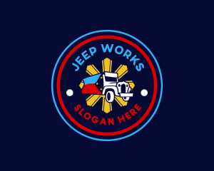 Jeep - Flag Jeepney Philippines logo design