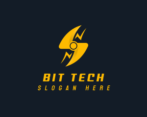 Tech Energy Bolt logo design