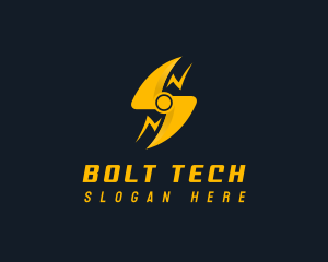 Tech Energy Bolt logo design