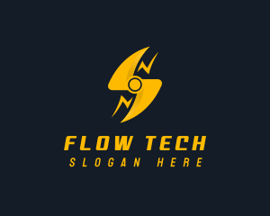 Tech Energy Bolt logo design