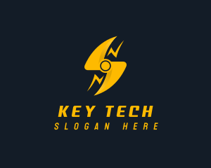 Tech Energy Bolt logo design