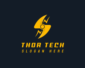 Tech Energy Bolt logo design