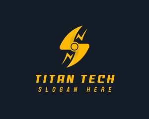 Tech Energy Bolt logo design