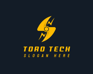 Tech Energy Bolt logo design