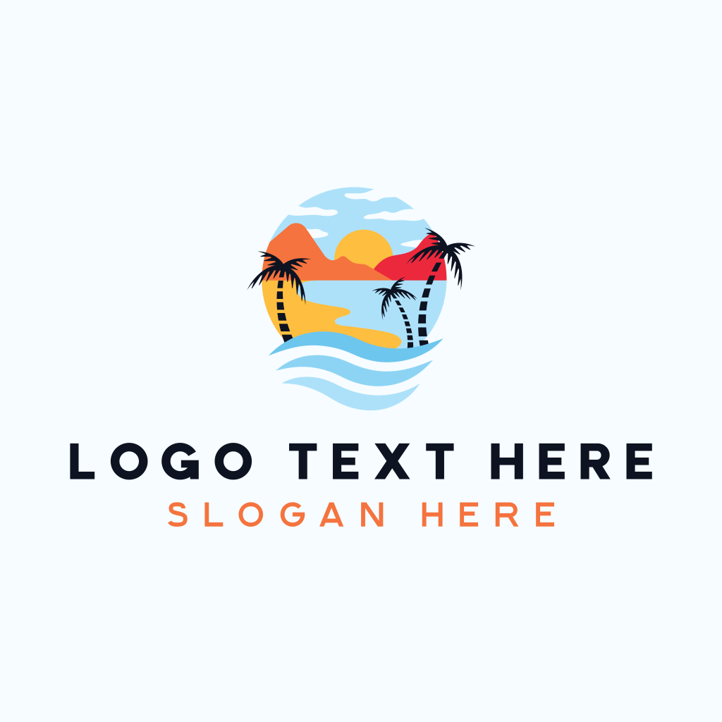 Tropical Island Beach Logo | BrandCrowd Logo Maker