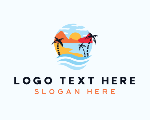 Tropical Island Beach logo design