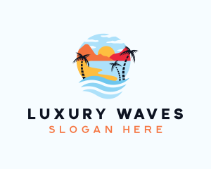 Tropical Island Beach logo design