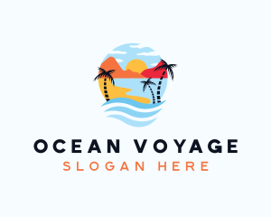 Tropical Island Beach logo design