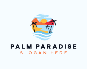 Tropical Island Beach logo design