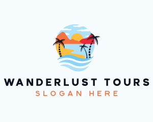 Tropical Island Beach logo design