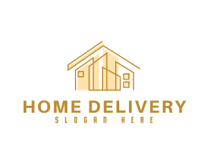 Abstract Gold House logo design