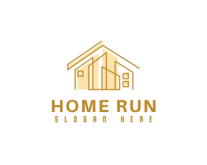 Abstract Gold House logo design