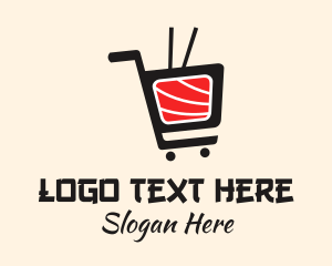 Shop - Sushi Shopping Cart logo design