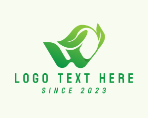Green - Sustainable Farming Letter W logo design