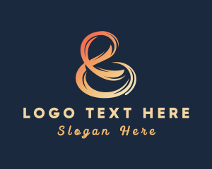 Typography - Orange Ampersand Typography logo design