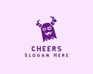 Halloween Monster Horns Logo