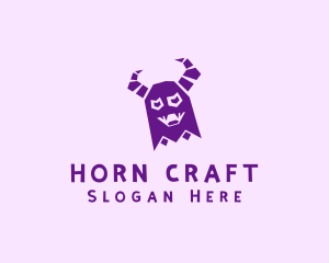 Horns - Halloween Monster Horns logo design