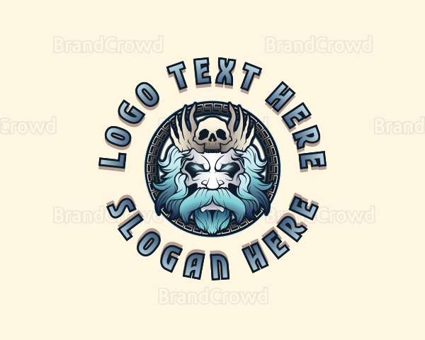 Hades Skull God Logo