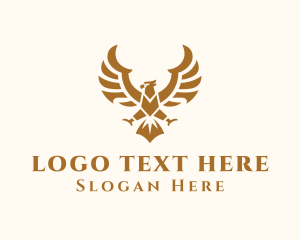 Gold - Gold Premium Eagle logo design