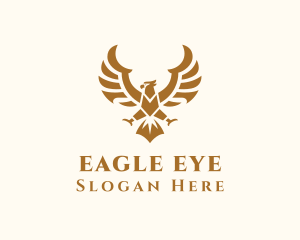 Gold Premium Eagle logo design