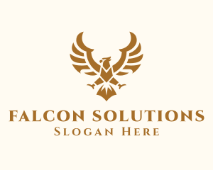 Gold Premium Eagle logo design