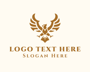 Gold Premium Eagle Logo