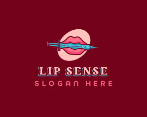 Lip Syringe Cosmetics logo design