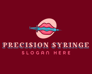 Lip Syringe Cosmetics logo design