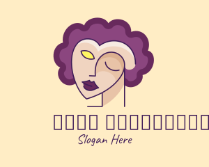 Woman Face Portrait logo design