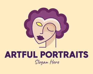 Portrait - Woman Face Portrait logo design