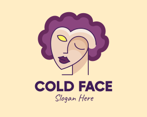 Woman Face Portrait logo design