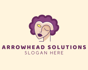 Woman Face Portrait logo design