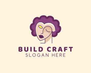 Woman Face Portrait logo design