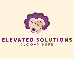 Woman Face Portrait logo design