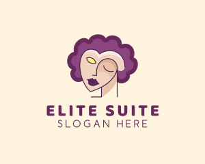 Woman Face Portrait logo design