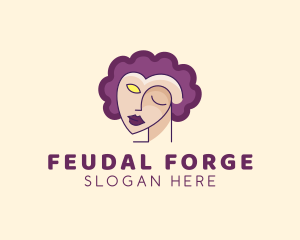 Woman Face Portrait logo design