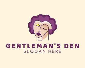 Woman Face Portrait logo design