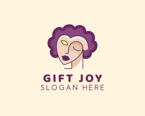 Woman Face Portrait logo design