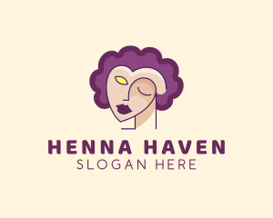 Woman Face Portrait logo design