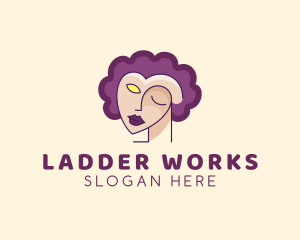 Woman Face Portrait logo design