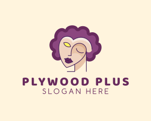 Woman Face Portrait logo design