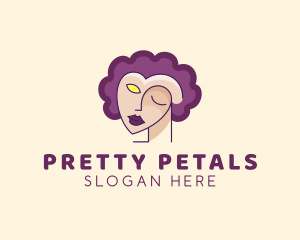 Woman Face Portrait logo design